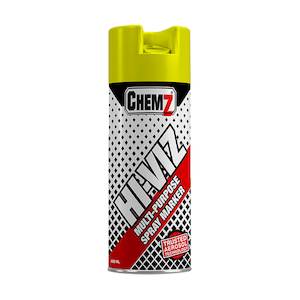 Chemz Hi Viz Upside Down Marker Spray, Yellow, 400ml