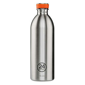 24 Bottle: 24 Bottles Urban 1 Litre - Brushed Steel