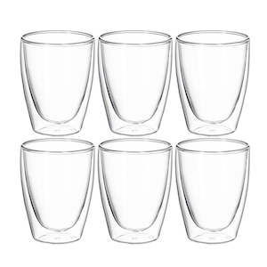 Avanti 6 Piece Caffe Twin Wall Glass Set - 250ml