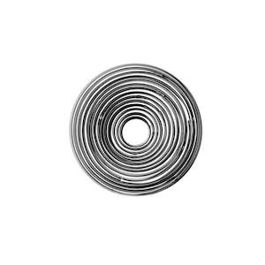 Baking Accessories: Chef Inox Cutter Set Plain Round - Tin - 14pc - 3.5-11.5cm