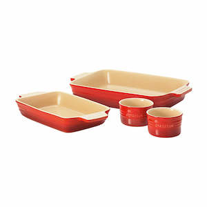 Chasseur La Cuisson Stoneware Rectangular Baking Set - 4 Piece