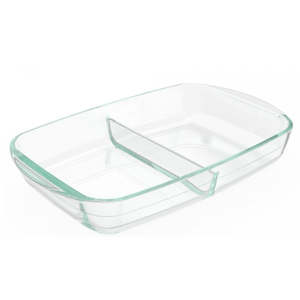 Pyrex Divided Glass Bakeware 8x12" 2.6L