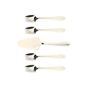 Splayd SS Mirror Cake Server & Splayd Set - 5 Piece