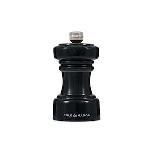 Cole Mason: Cole & Mason Hoxton Black Gloss Salt Mill - 10.4cm