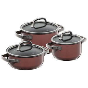 WMF Fusiontec Mineral Cookware Set in Rose Quartz - 3 Piece - 2 Colours