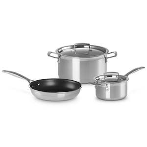 Le Creuset Classic 3 Ply Stainless Steel Cookware Set - 3 Piece