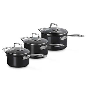 Le Creuset Essential Non-Stick Ceramic 3 Piece Saucepan Set - 16/18/20cm + Lid