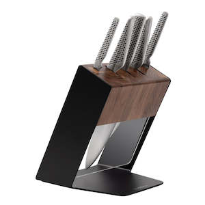 GLOBAL Katana 6pc Knife Block - Walnut