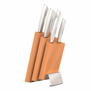 Knife Blocks: Scanpan Classic Steel 7 Piece Step Knife Block Set