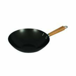 Avanti Non-Stick Wok, 30Cm - Carbon Steel/Bamboo Handle