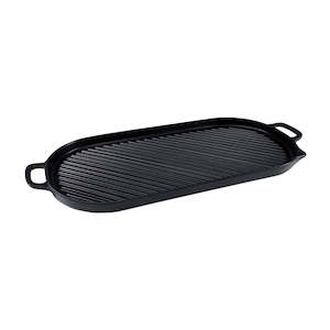 Grill Pans: Chasseur Oval Stove Top Grill 52 x 23cm Onyx