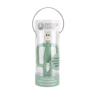 Matchstick Monkey - Baby Blue Teething Toy and Gel Applicator - Mint Green