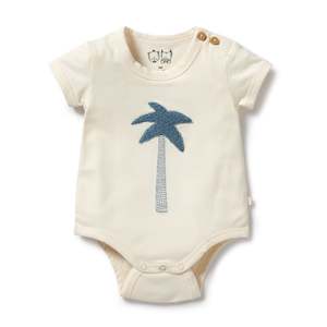 Clothing: Wilson + Frenchy Palm Organic Bodysuit - Cotton Jersey