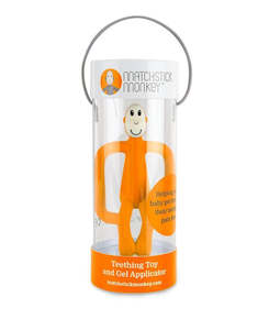 Matchstick Monkey - Orange Teething Toy and Gel Applicator