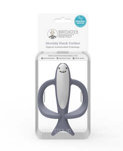 Matchstick Monkey Animal Teether - Shark Anti Microbial