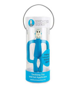 Matchstick Monkey - Blue Teething Toy and Gel Applicator