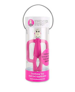 Matchstick Monkey - Pink Teething Toy and Gel Applicator