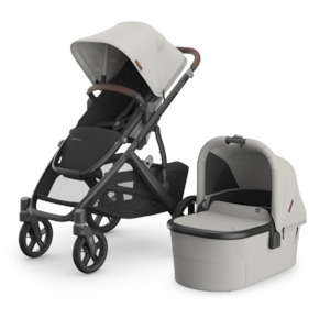 UPPAbaby Vista V3 Stroller with Bassinet - Savannah  (Pearl Gray + Jacquard Carb…