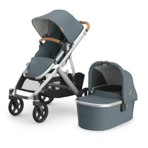 UPPAbaby  Vista V3 Stroller with Bassinet - Callum (Stone Blue + Silver Frame + …