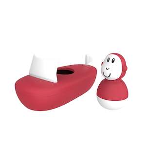 Bath Time: Matchstick Monkey - Boat Set (Red)