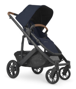 UPPAbaby Cruz V2 -  NOA (Navy Fabric + Carbon Frame + Chestnut Leather)