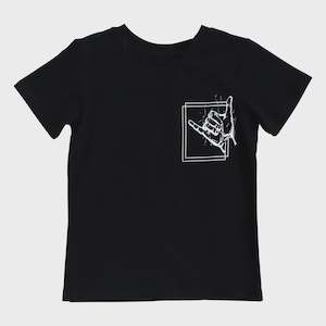 Clothing Summer 24: Tiny Tribe Shaka Tee Black