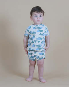 Clothing Summer 24: Tiny Tribe Geometric Rocks Tee Cream