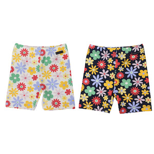 Korango Flower Print Cotton Bike Shorts