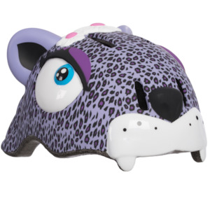 Non-store-based: Purple Leopard Kids Helmet