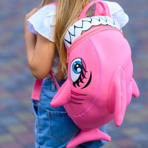 Non-store-based: Pink Shark Kids Backpack