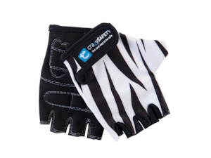 Kids Bike Gloves White Tiger