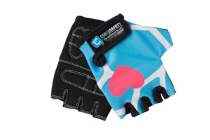 Kids Bike Gloves Blue Giraffe