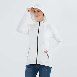 Clothing wholesaling: Women's Zip Up Long Sleeve UV Protective Jacket with Removable Sun Hat UPF 50+ Sun Protection