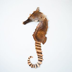 Copper Seahorse Size Small 123 grams 300mm by 140mm