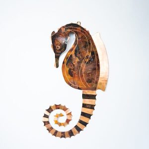 Copper Seahorse Size Large 263 grams 350mm by 200mm