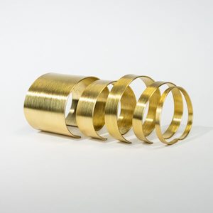 Bracelets: Bracelet, Brushed Brass, 20mm width, Large