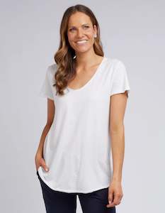 Elm Fundamental Vee Tee White