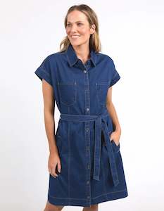 Womenswear: Elm Everleigh Denim Dress Dark Blue Wash