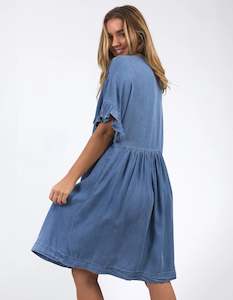 Womenswear: Elm Charlie Chambray Dress Blue Wash