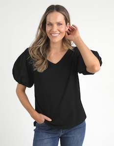 Womenswear: Elm Joy Short Sleeve Tee Black