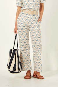 Womenswear: Lemon Tree Design Vega Pant White Motif