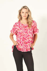 Lemon Tree Design Madelaine Top Berry Print