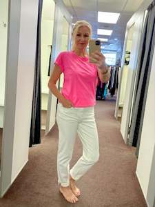 Womenswear: Jet Blonde Boyfriend Jean White