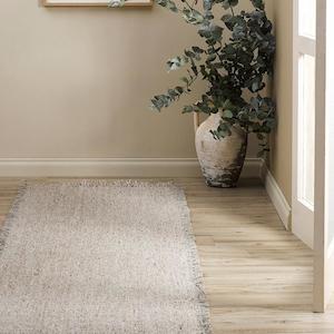 Fringed Wool Floor Runner (Taupe)