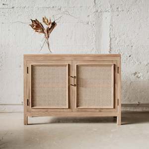 Slim Natural Rattan Buffet