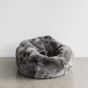 NZ Wool Sheepskin Bean Bag Chair (Dark Grey)