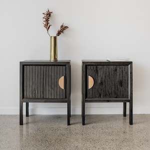 Black Tor Bedside Table (Left Open)