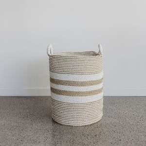 White and Natural Laundry Basket (XL)