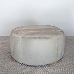 Round Cowhide Ottoman (XL) No.5