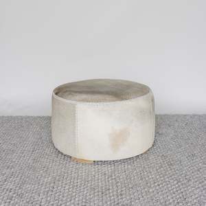 Round Cowhide Ottoman No. 4